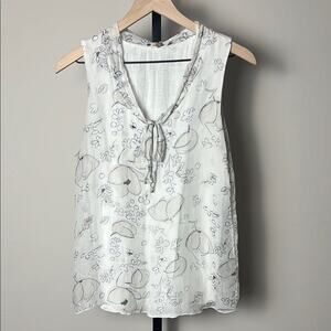 Carla Conti Silk Floral Top Size Small